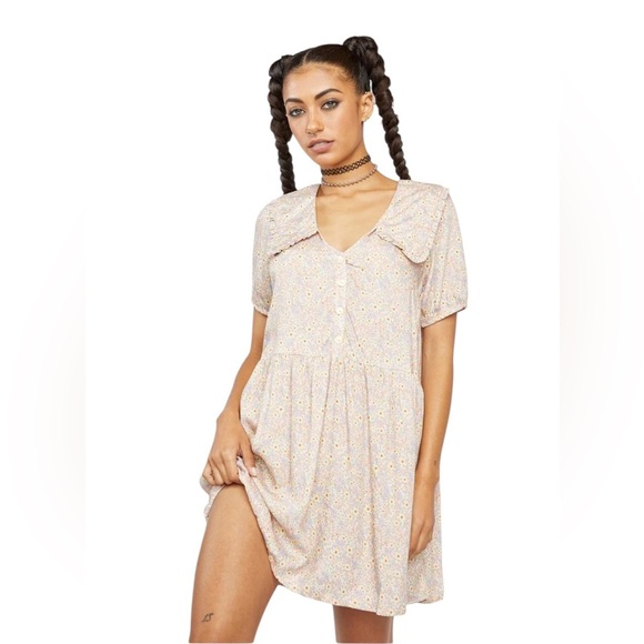 Motel Rocks 70s‎ Prairie Girl Floral Madsen Babydoll Dress, Women’s Size XS - Picture 3 of 16